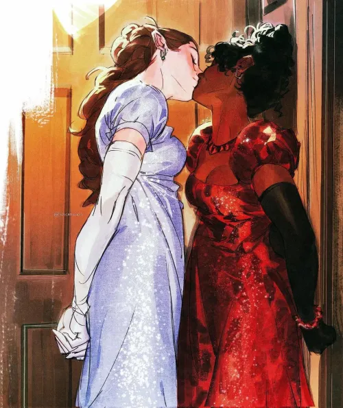 Sharing a kiss (wickesdt) [Bridgerton]