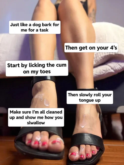 Should I give you a pet name after you lick cum?