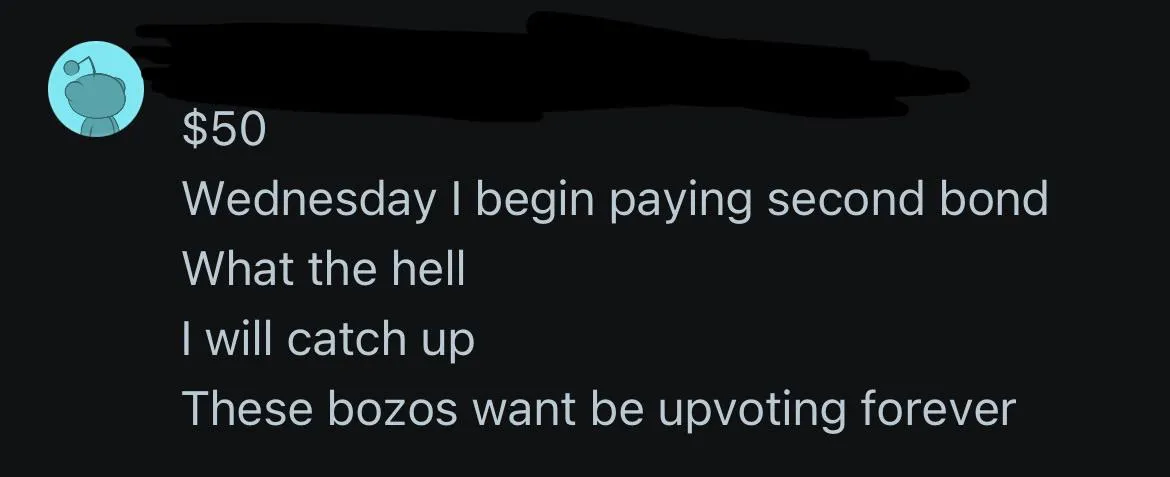 (22) This fucker thinks you all will stop, every upvote is $2 drained from his pathetic wallet into mine. Let’s make it hurt 