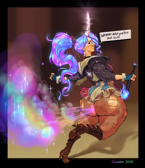 Celeste's magic trick by @Villaru