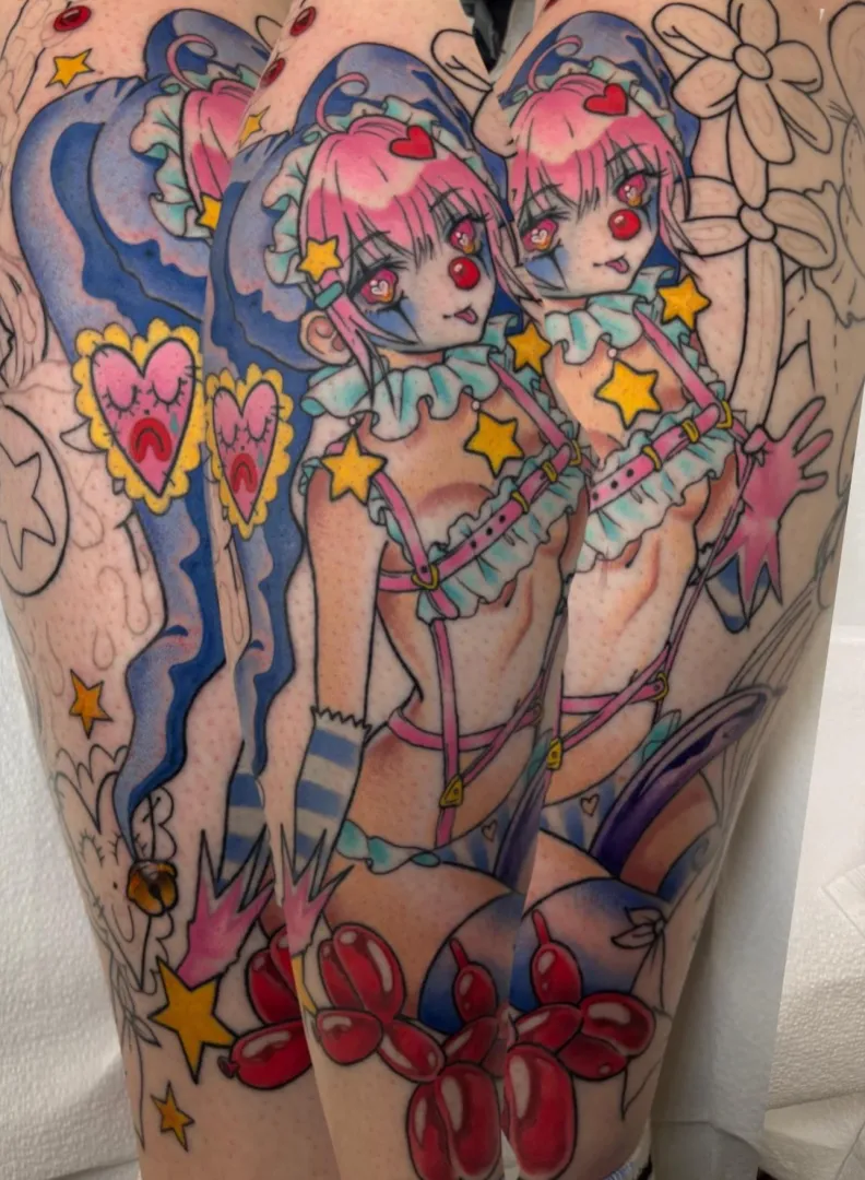 Clown girl love appreciation 