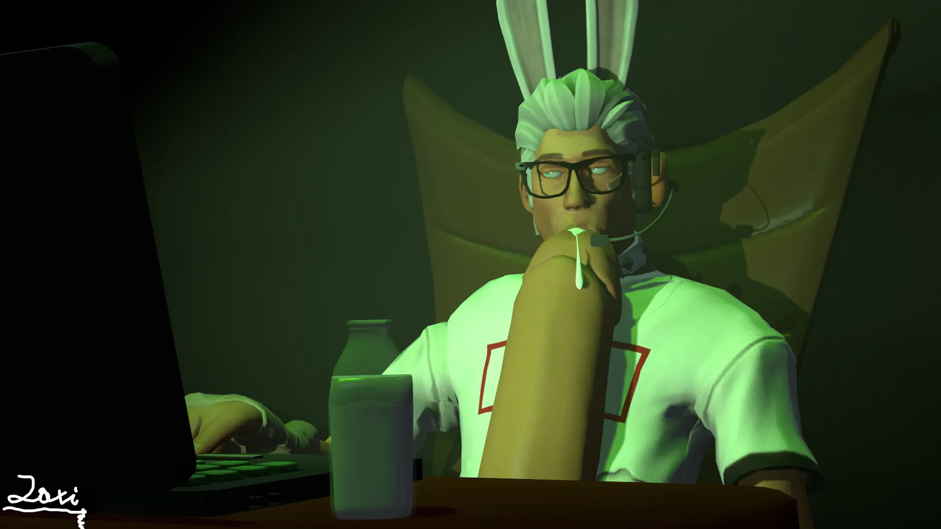 femboy scout selfsuck by jaxxiecock