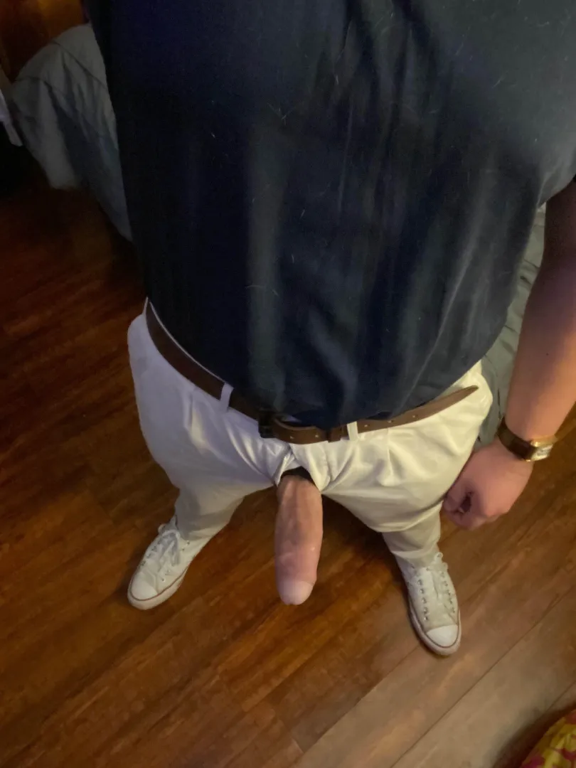 Finally letting him out after work.