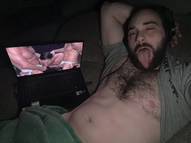 FTM watching gay porn 