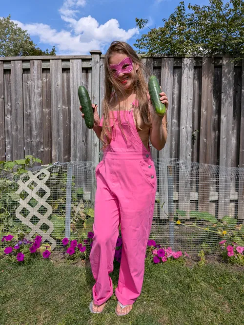Garden and overalls go so well together