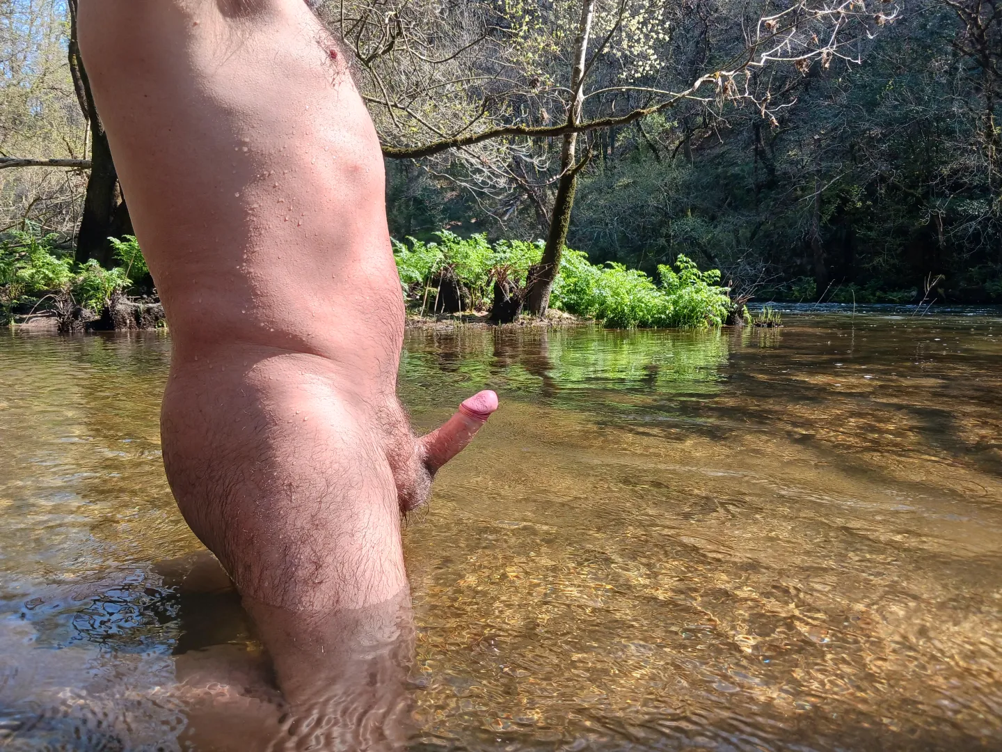 In the river. Spring boner time