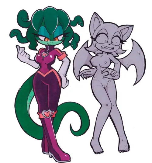 Rouge was petrified and robbed by Sophia!(Alexx-C)