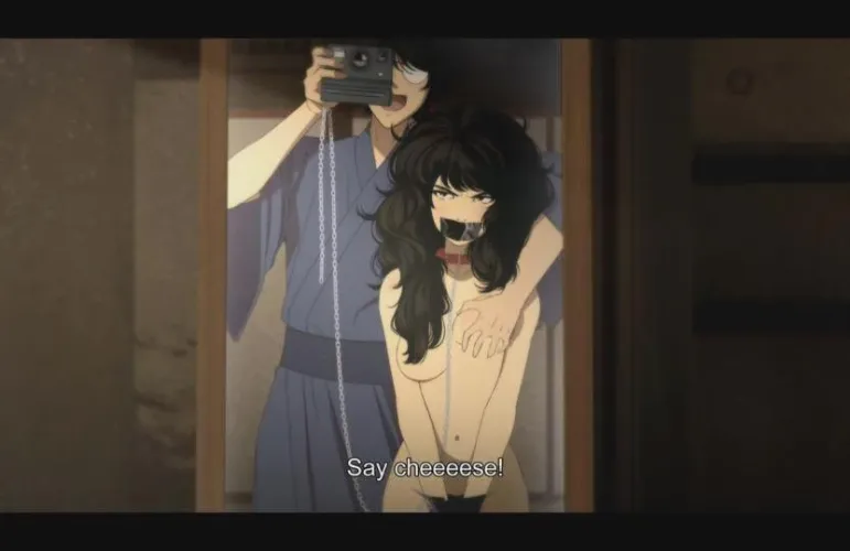 Showing off his new catch