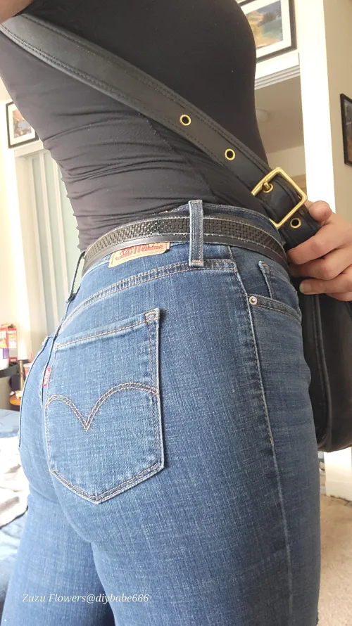 Side view of my blue levis 