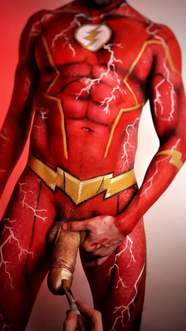 The paints no finished until the dicks been painted gold