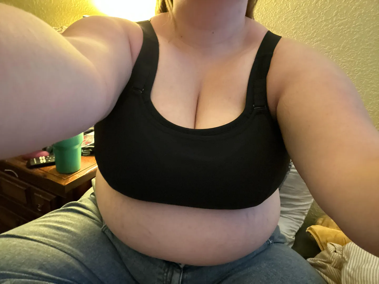 This sports bra boosts them so nicely!