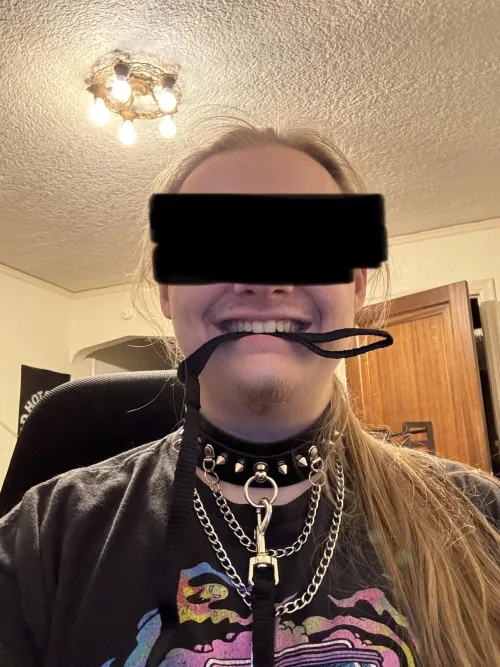 Tug on my leash? I promise I’ll be a good boy