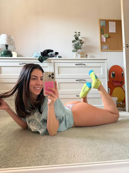 wearing socks today, need you to come warm me up