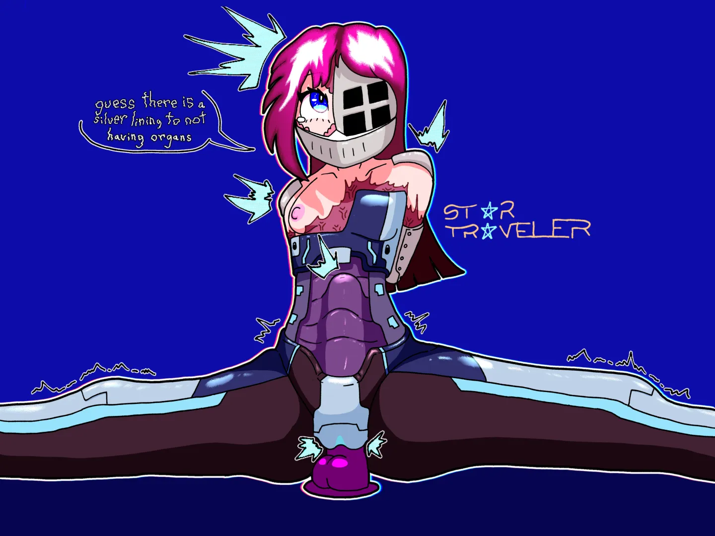 06 Azure riding a dildo (art by me)