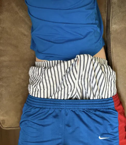 [26] Love tenting in bball shorts and boxers let’s bust in a pair