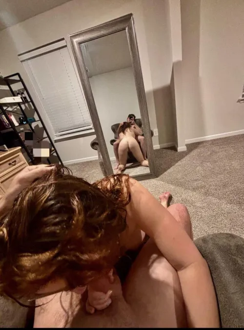 A little hotwife fun while my husband worked. He loves getting pics of my mouth around another man’s cock.