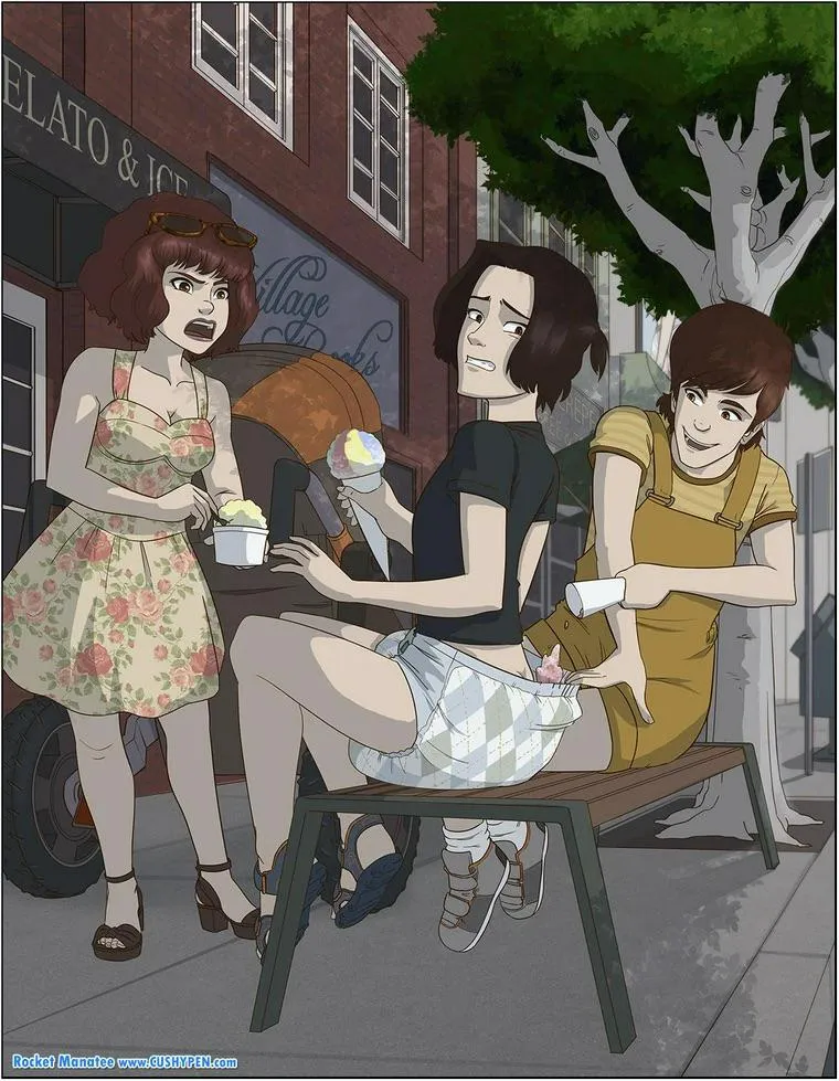 (Art by RocketManatee) “ever had your butt frozen?..”