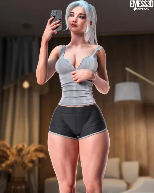 Black Cat Selfie (EmessSFW) [Marvel]