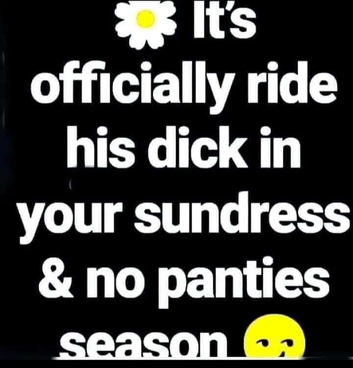 Favorite thing about spring..wife in a dress & no panties