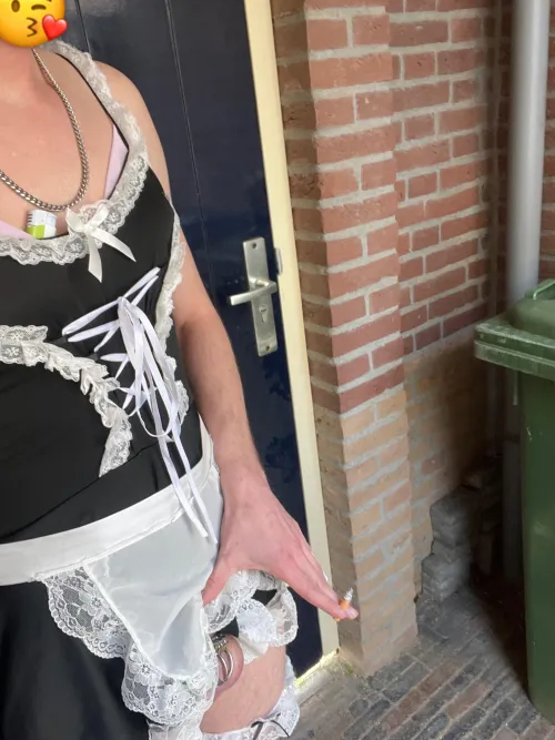 For a little smoke outside in my little dress