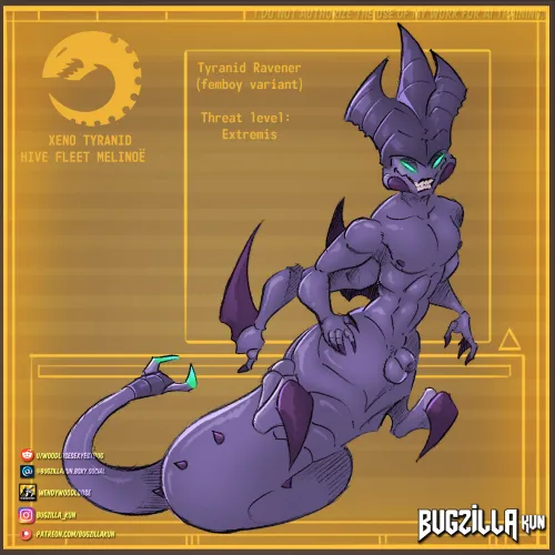 Hive Fleet Melinoe - (2/8) Ravener (Femboy variant) (By Bugzilla)