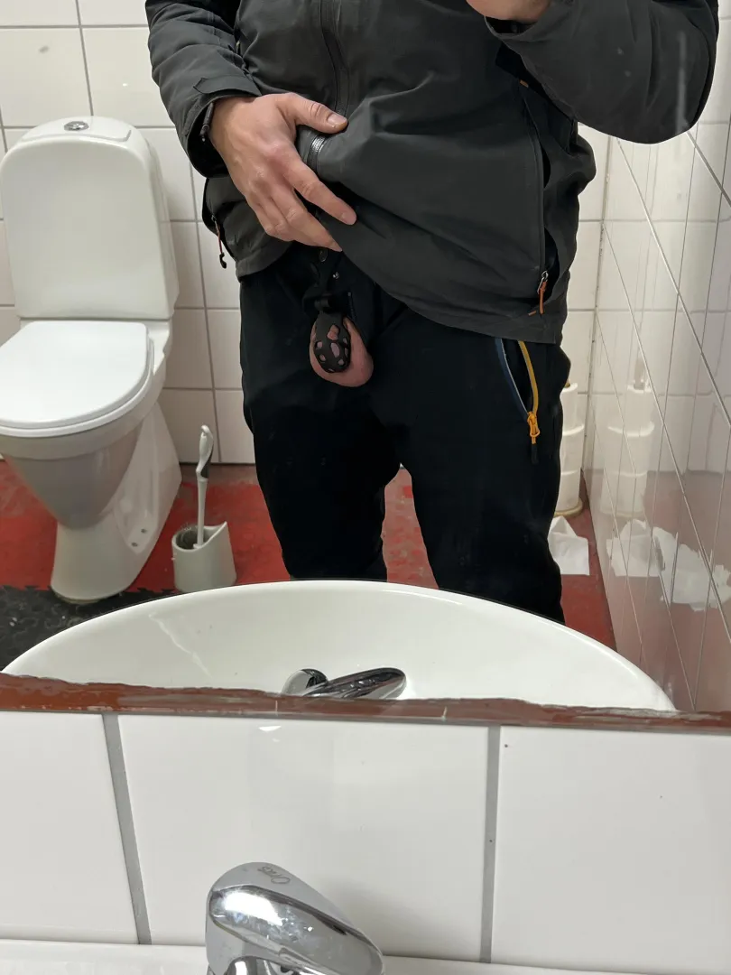 Hockey hall toilet cage check