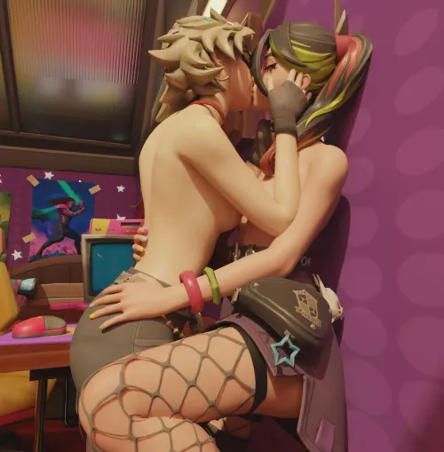 joni and helsie enjoying themselves.. (jjdrawvr)