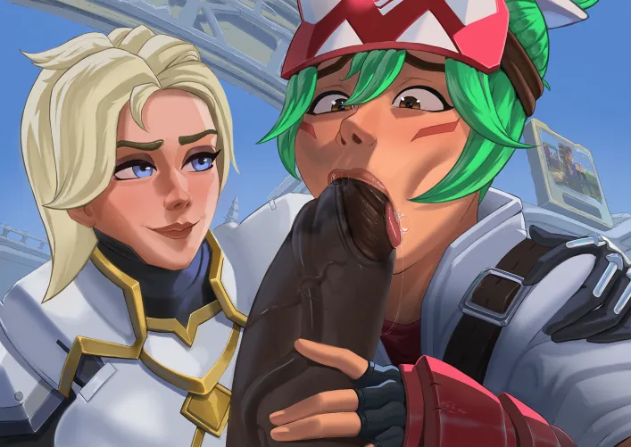 Kiriko and Mercy (@Toto_null) [Overwatch]