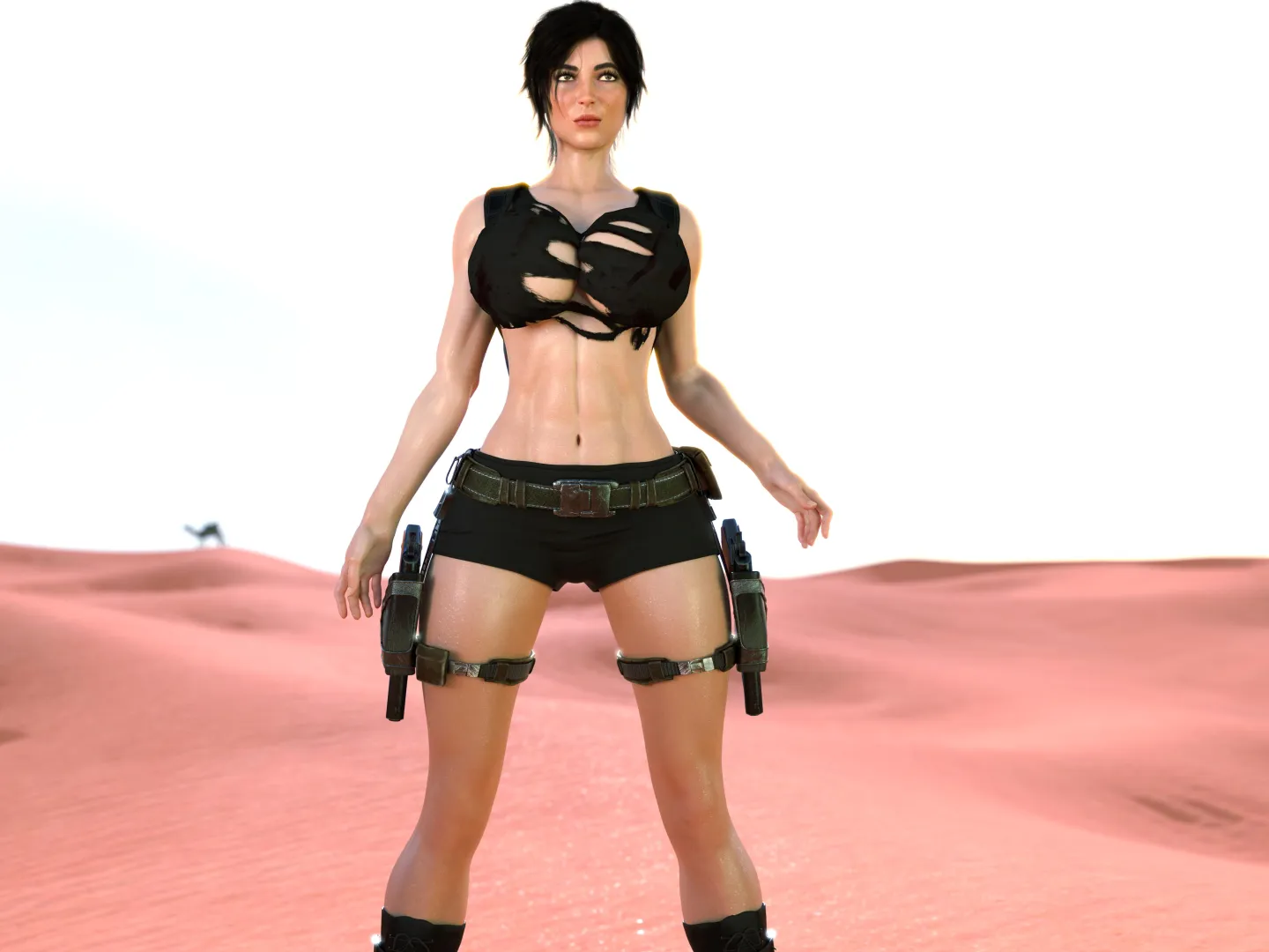 Lara Croft got lost in the desert.(Milfhunter3d9)