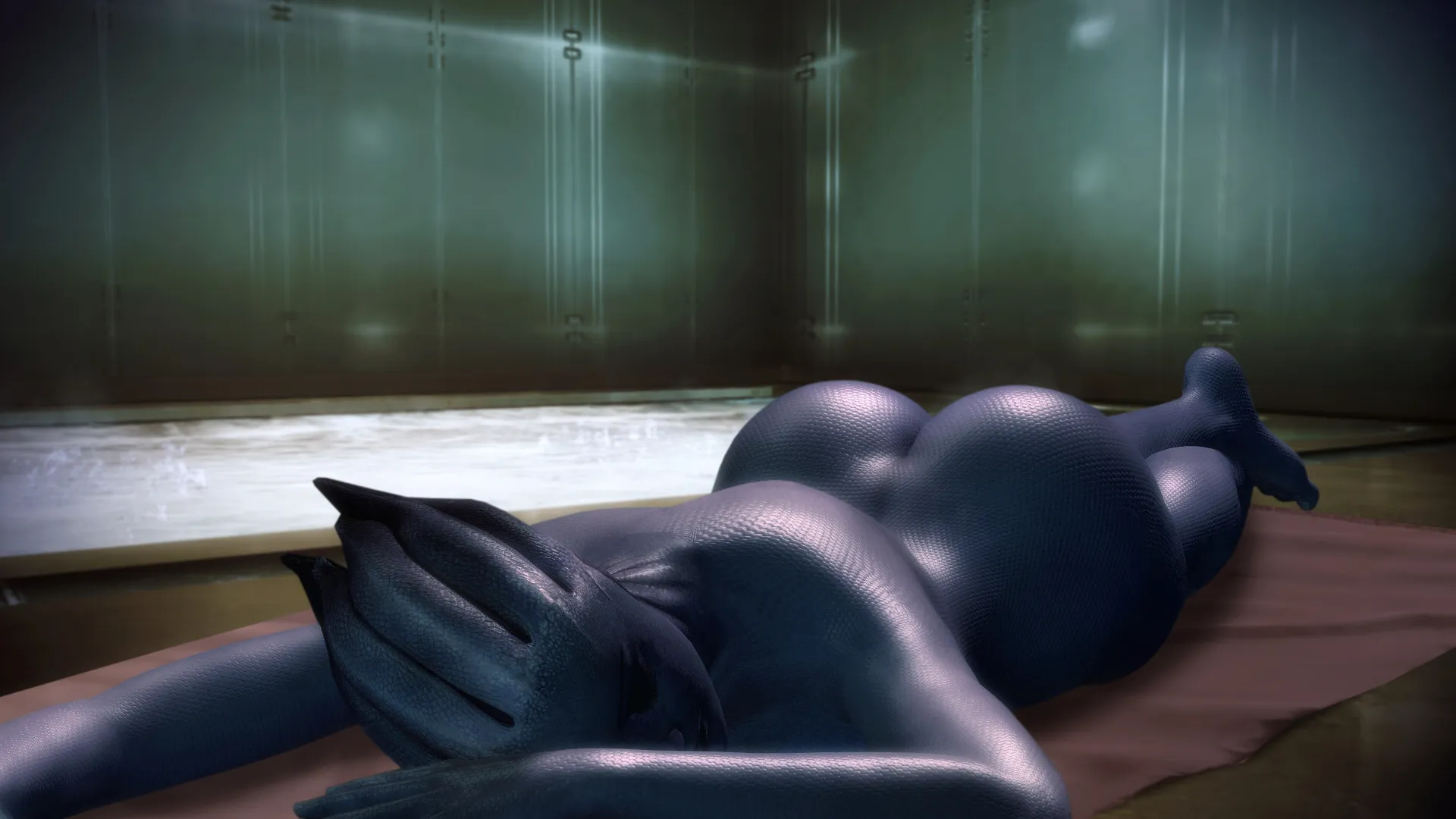 Liara and her ass relaxing at the Citadel apartment hot tub. (Rastifan)