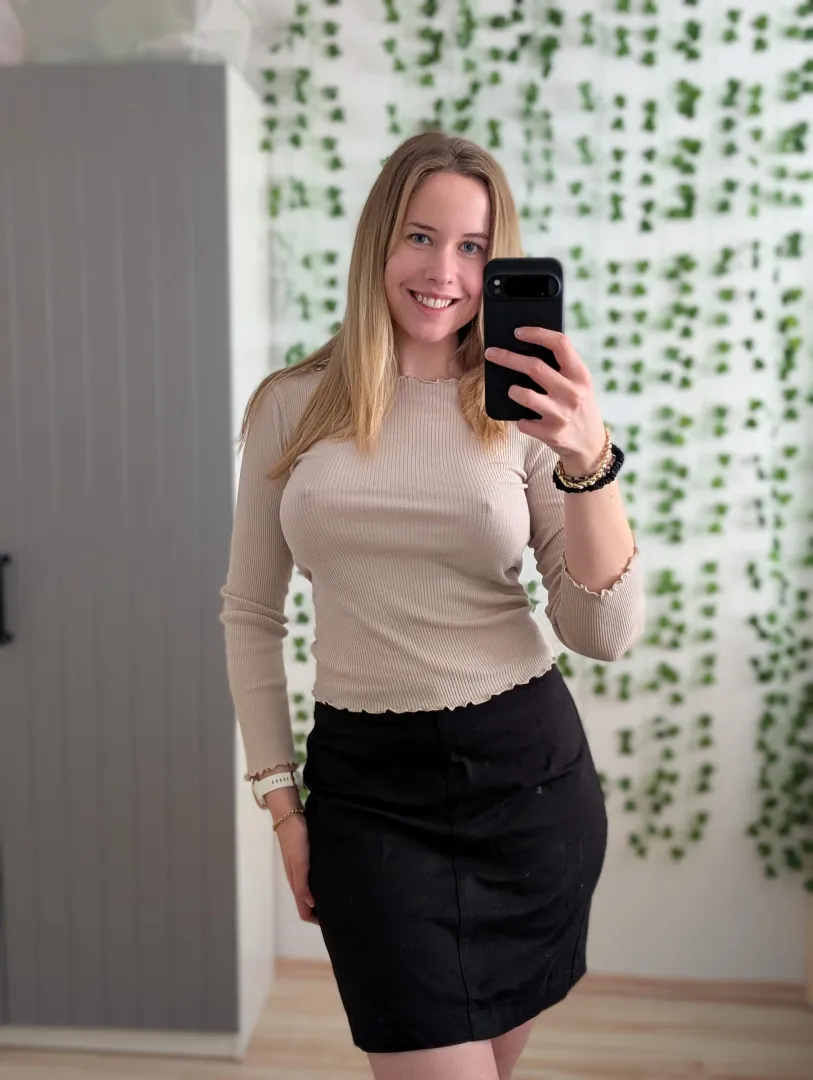 Librarian showing her pokies