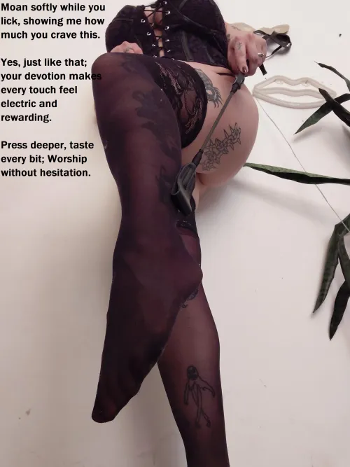 moan softly while you lick...