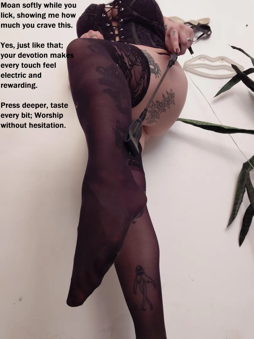 moan softly while you lick...