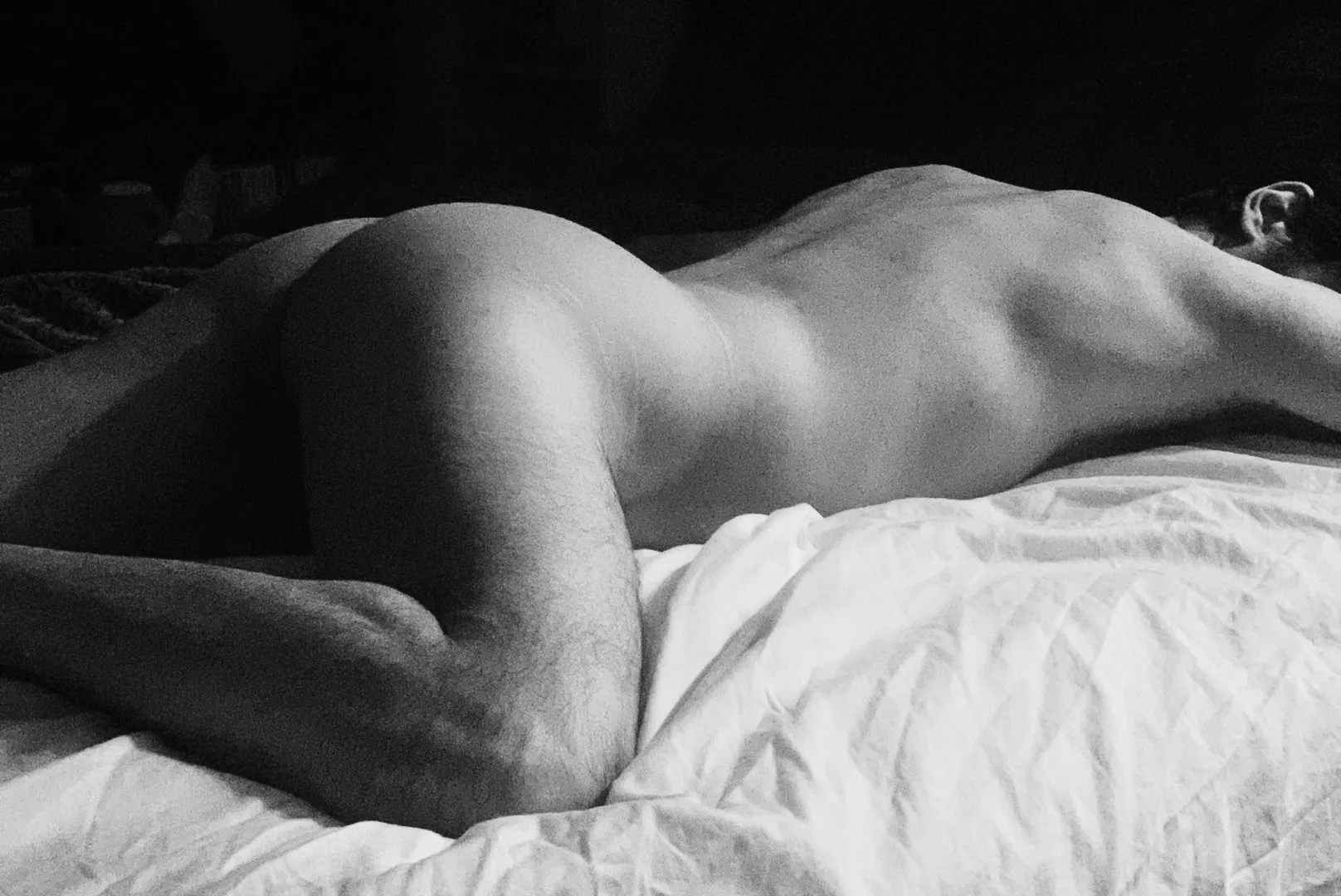 Self Shot, B&W, Reclined