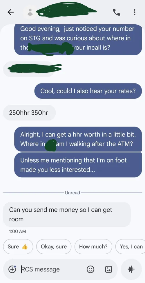 Should I trust someone who on the first meeting asks for the money outright for a room?