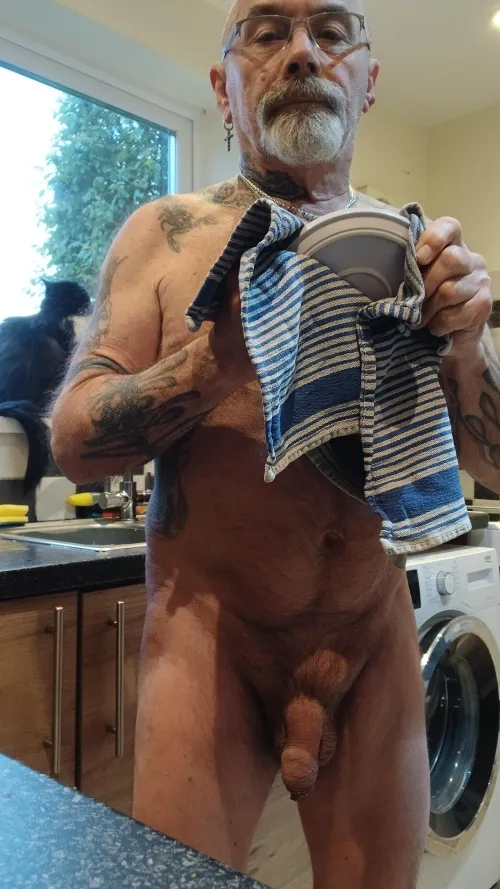 Washing up after breakfast