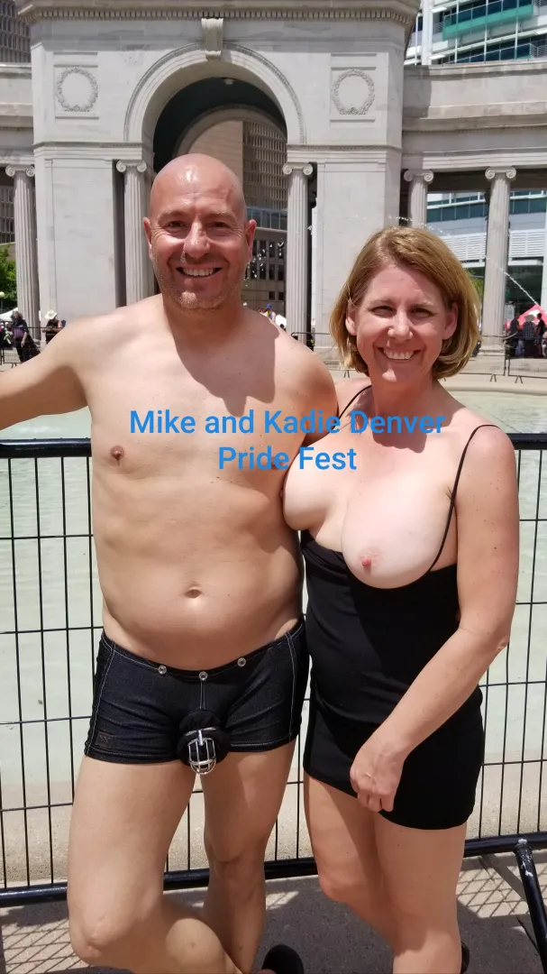 Wearing Chastity at Denver Pride for all to see in public