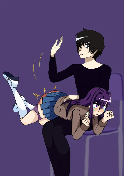 Yuri ddlc spanked by emo boy (caption this honestly)