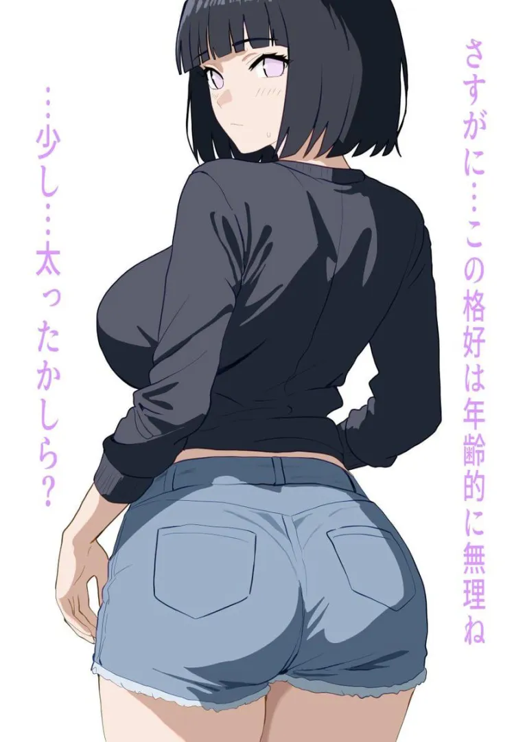 Beautiful Hinata from Behind in Denim Shorts [Boruto]
