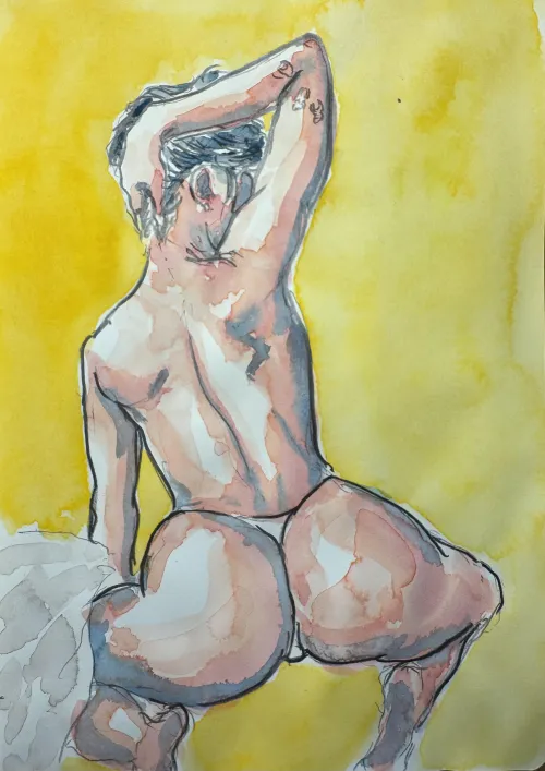 Becoming, watercolor