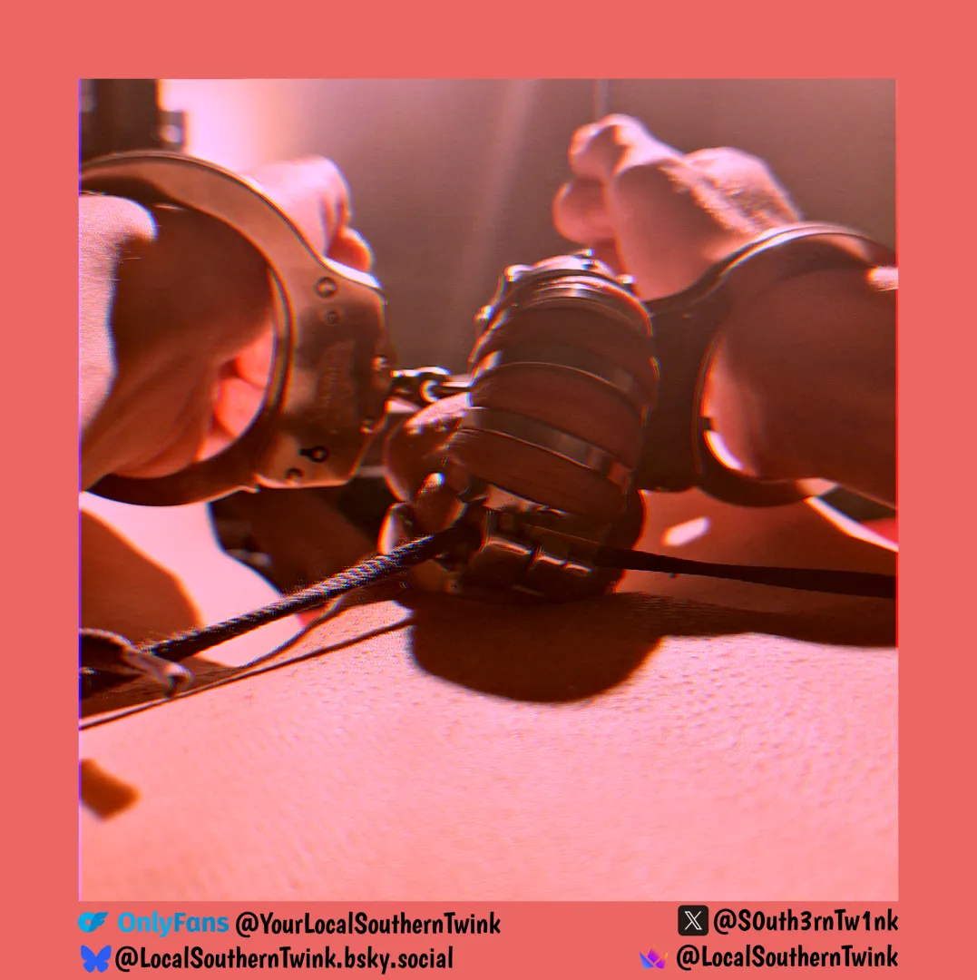 Caged and cuffed, i sure hope someone doesnt take advantage of that >:3