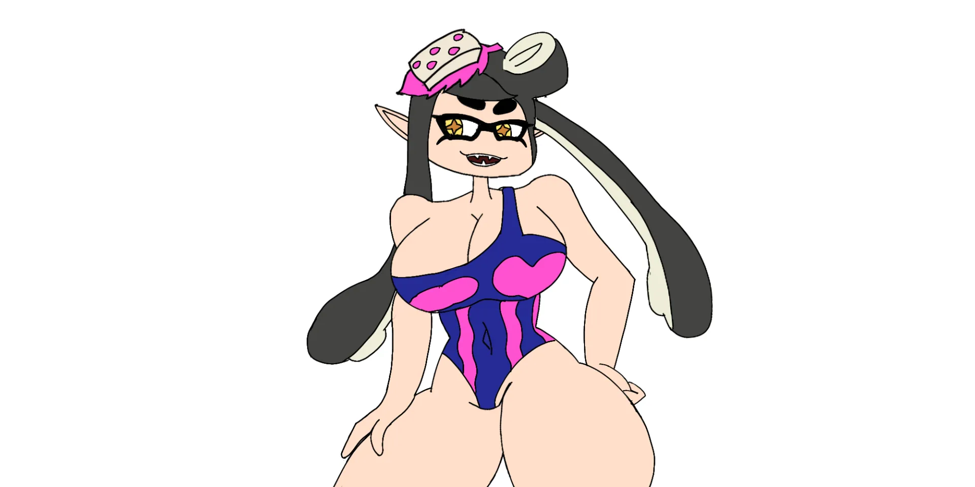 [Callie] hello, I have been doing some drawing like these and I wanted to do callie. They are two empty spots at her right and left if you want another character in.