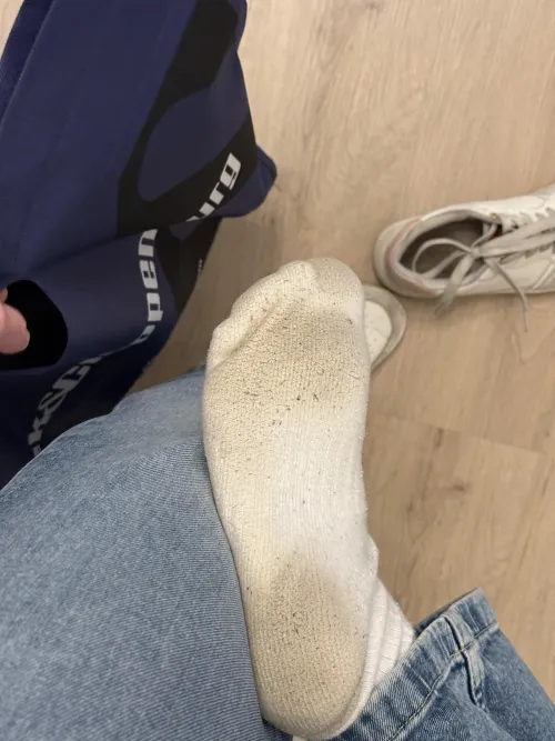 Dirty, sweaty socks after my little shopping spree ️ what would you do for a whiff? [F]