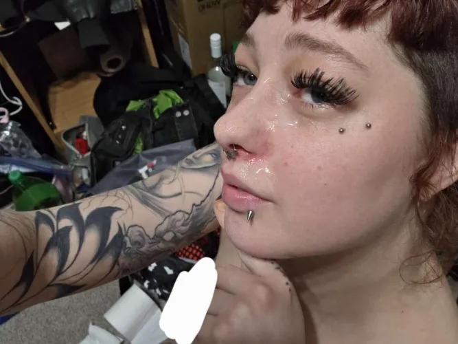 Do I look pretty with cum on my face?