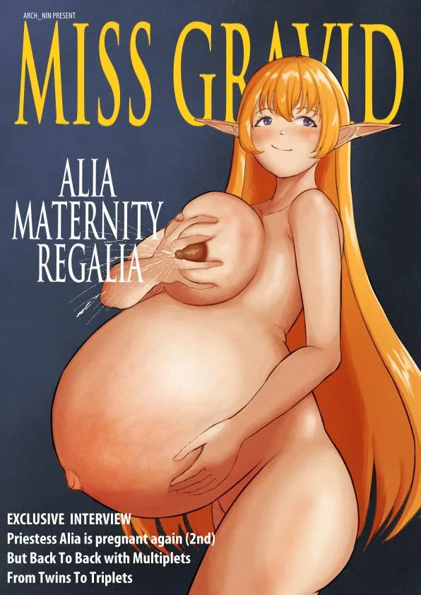 Front cover of Miss Gravid Magazine! Featuring Priestess Alia