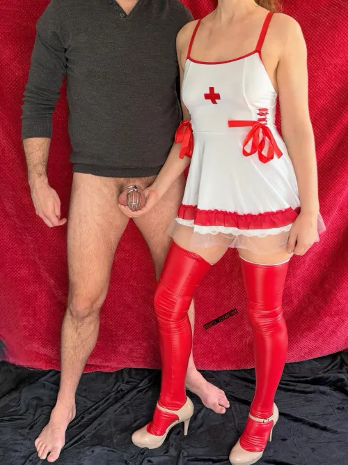 He loves my outfits, they make him desperate to cum (he can get a bit leaky)…