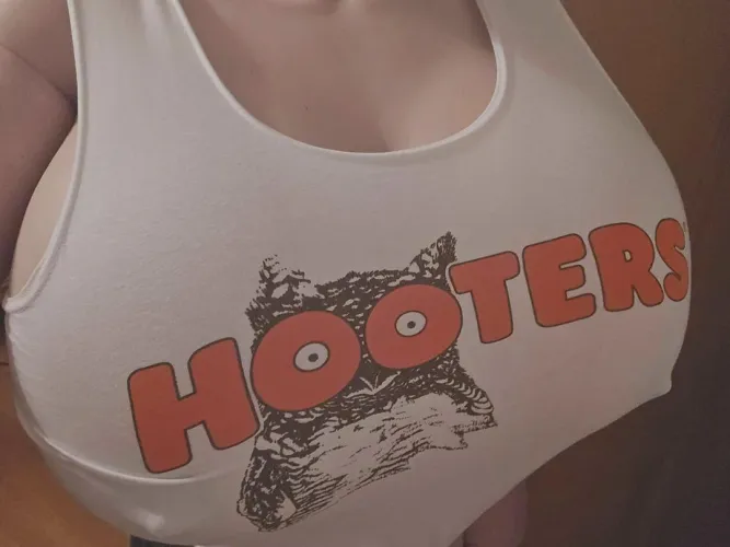 Hooters may be known for their breasts, but all I can think about is a big fat sausage in my mouth.