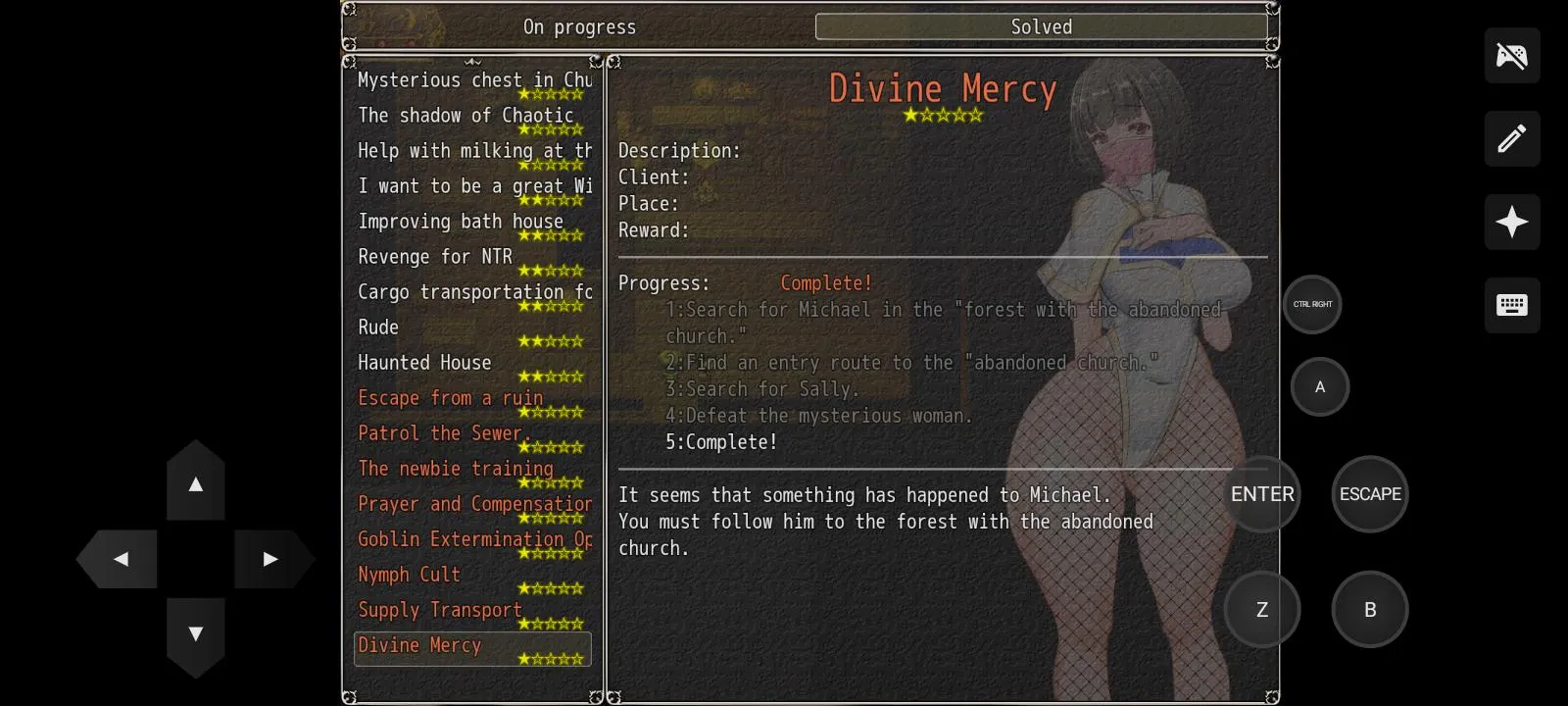 How do I meet with arch mage in nymphomaniac priestess?? 