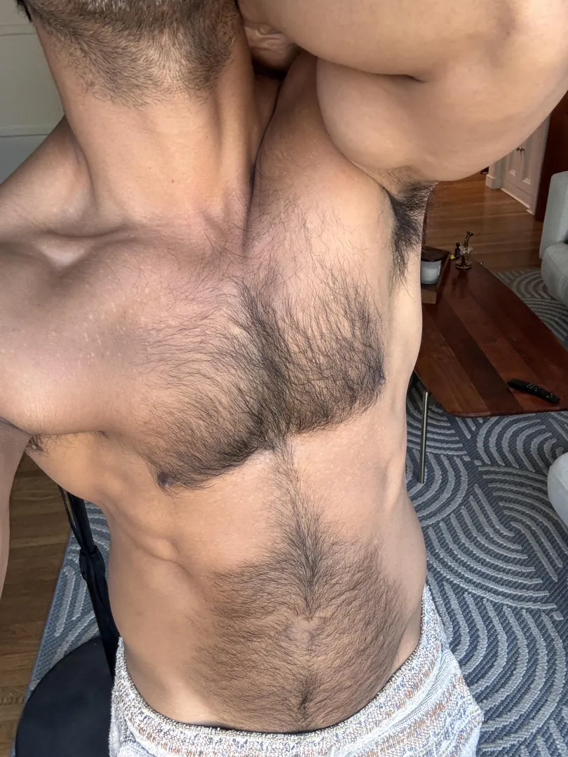 I keep rubbing my chest and stomach the furrier I get