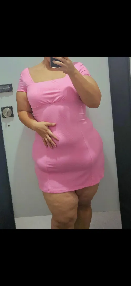 I swear this dress fit me before… now it can barely handle me  maybe I’ve been eating a little too well lately… would you help me out of it? 